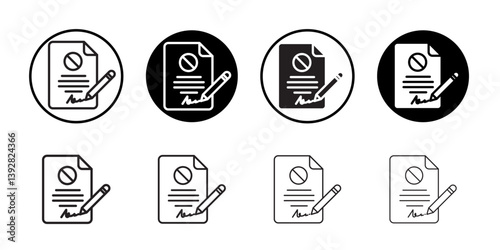 Document petition icon vector logo set collection for web app ui