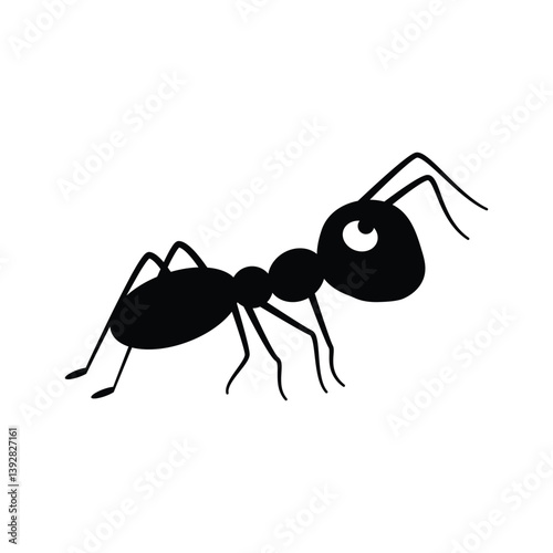 Ant Vector silhouette art, Ant vector icon, black ant, black ant face