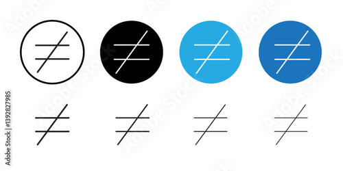 Inequality icon vector logo set collection for web app ui