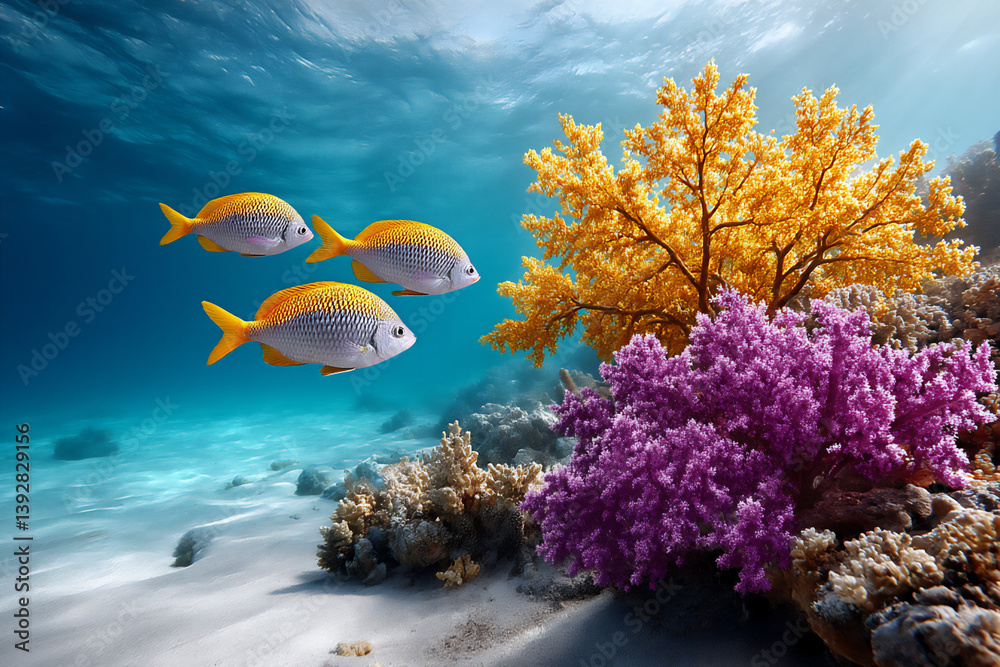 Naklejka premium name: coral reef,