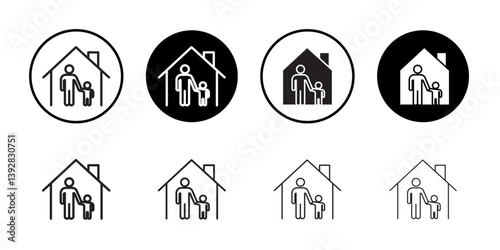Orphanage house icon vector logo set collection for web app ui