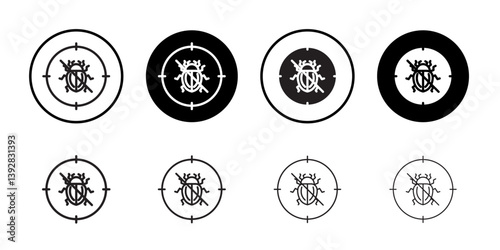 Pest control icon vector logo set collection for web app ui