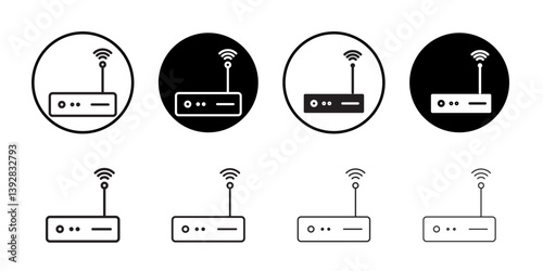 router icon vector logo set collection for web app ui