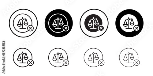 Unfair icon vector logo set collection for web app ui