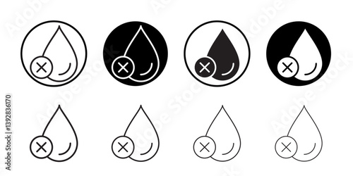 Water not clear icon vector logo set collection for web app ui