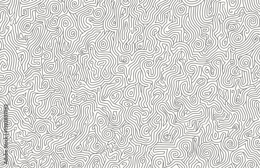 Black and white abstract pattern with swirling organic lines. Black and white abstract pattern with swirling organic lines.