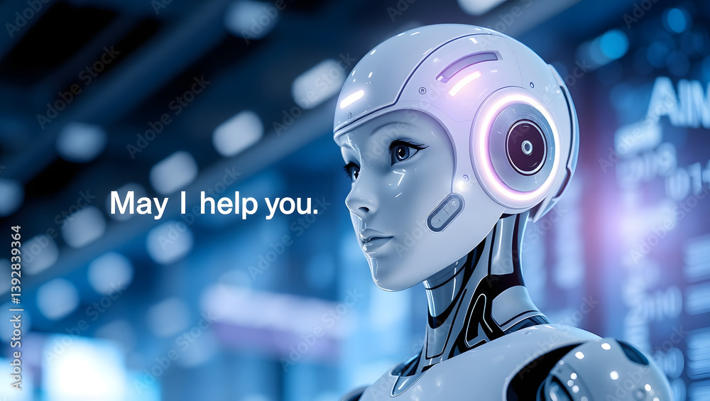 Futuristic Female Robot AI Assistance and the Future of Technology Futuristic Female Robot AI Assistance and the Future of Technology