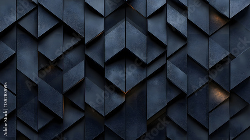 A black and white image of a pattern of triangles