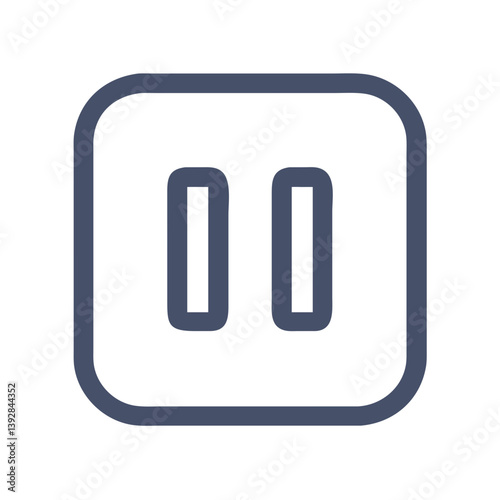 Pause Icon Stop Hold Action Icon Design