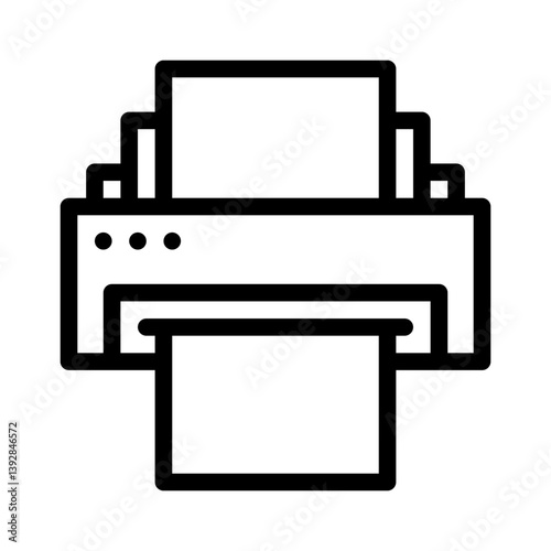 printer line icon