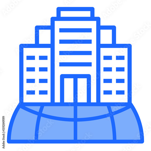 Corporate Headquarters  Icon Element For Design	