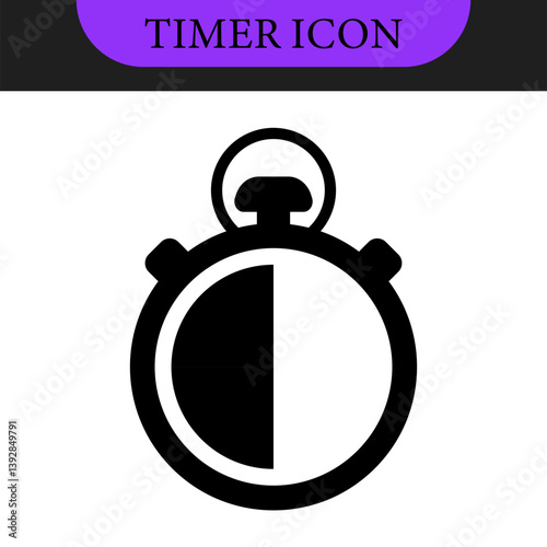 Timer and stopwatch vector icons set. Countdown timer vector icons. Time management. Deadline, punctuality and time management and optimization Countdown 5, 10, 20, 30, 60 minutes. Vector illustration