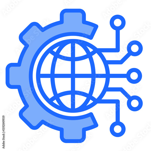 Digital Transformation  Icon Element For Design	