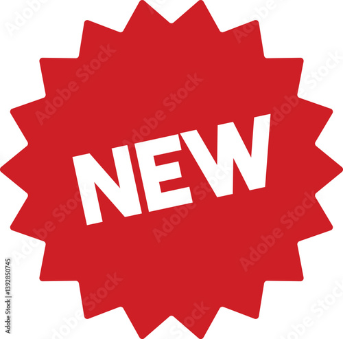 Minimalist New Product Label Badge Icon – Flat Style Sticker for Website, App, or E-commerce UI