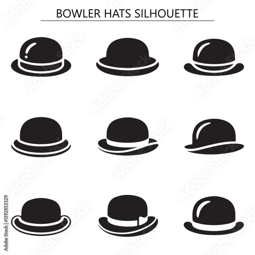 Fashionable Bowler Hat Silhouettes - Classic Accessories for Wardrobe Styling