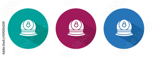 Icon for police hat vector illustration in flat.