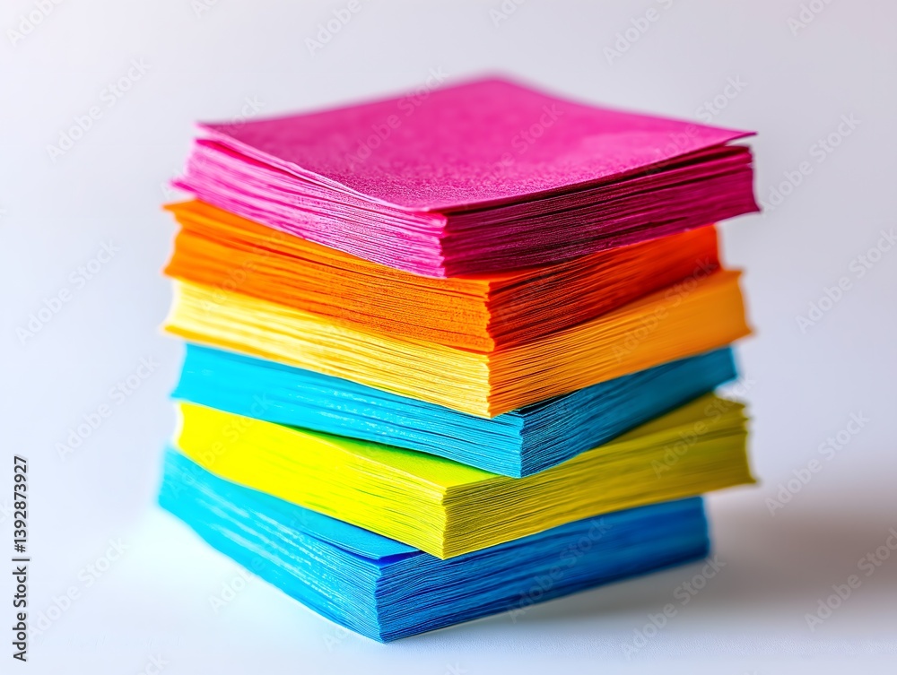 Stack of Colorful Sticky Notes