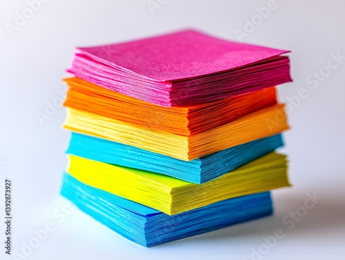 Obraz na płótnie Stack of Colorful Sticky Notes w salonie