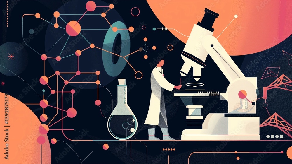 Modern Scientific Research Illustration