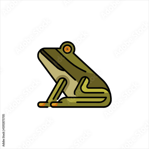 frog on white background
