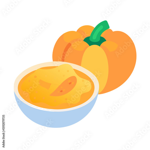  Stylish Pumpkin Puree Representation for Menus