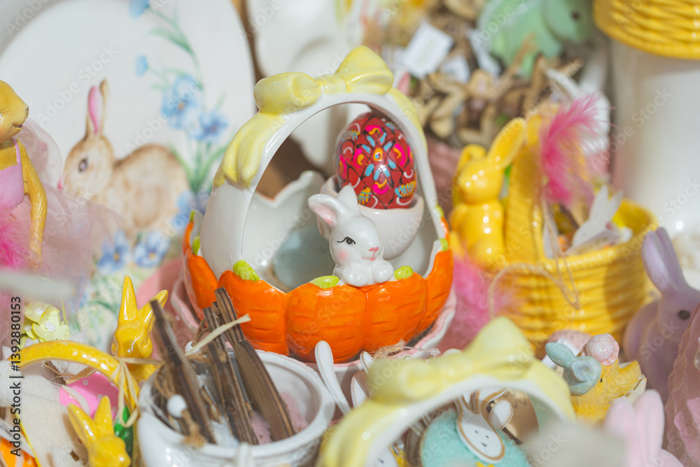Easter decorations, spring decorations in store