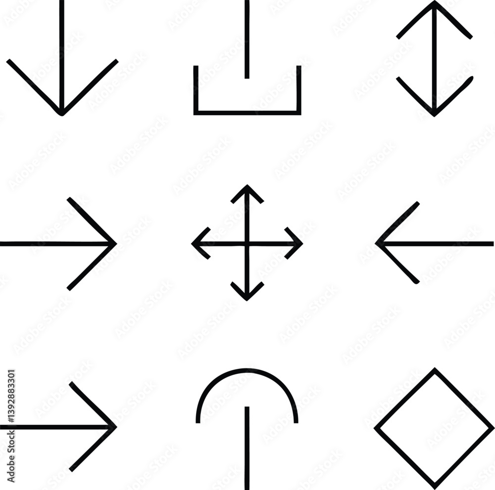 Line Arrows, Chevrons & Directions Icons Vector Art | Navigation & Movement Icon Pack Line Arrows, Chevrons & Directions Icons Vector Art | Navigation & Movement Icon Pack