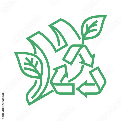 Biodegradable sign - packet-to-plant, bold line