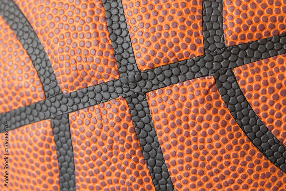 Closeup of basketball textured background