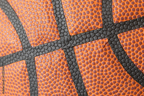 Obraz na płótnie Closeup of basketball textured background w salonie