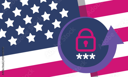 Cyber Security Awareness Month. Celebrated annual in October to raise awareness about digital security and empower everyone to protect their personal data from digital forms of crime. Vector poster