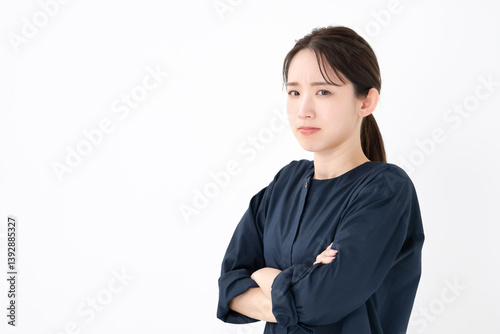 Obraz na plátně 怒る女性