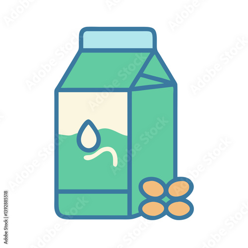  Soy Milk Carton Icon for Dairy Alternatives