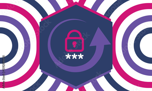 Cyber Security Awareness Month. Celebrated annual in October to raise awareness about digital security and empower everyone to protect their personal data from digital forms of crime. Vector poster