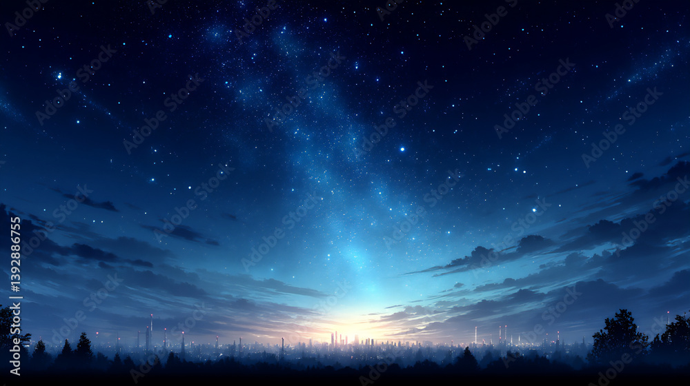 Naklejka premium name: dreamy night cityscape