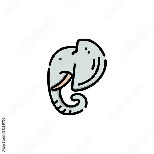 Wallpaper Mural elephant icon vector illustration Torontodigital.ca