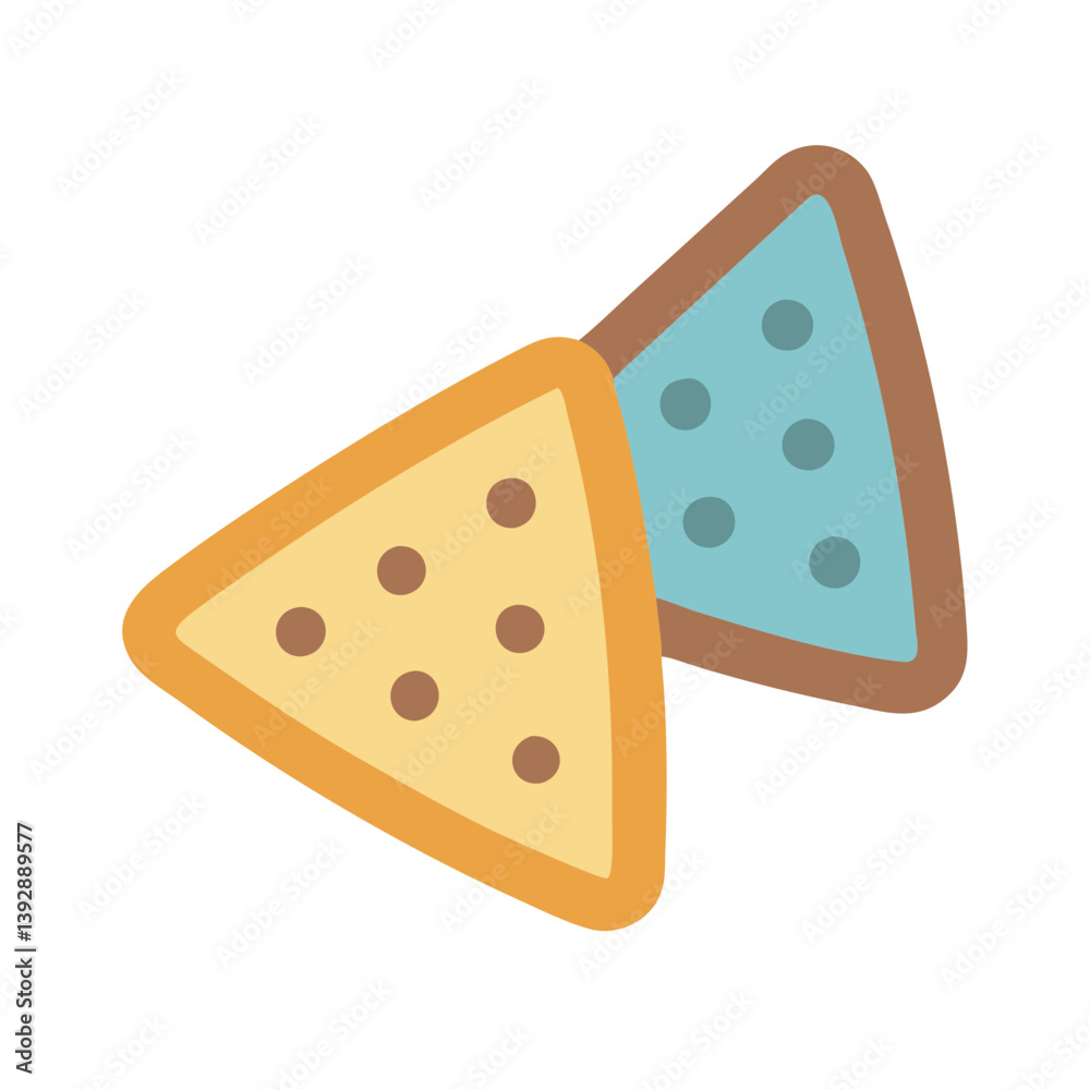 Tortilla Chip Icon for Crunchy Snacks Tortilla Chip Icon for Crunchy Snacks