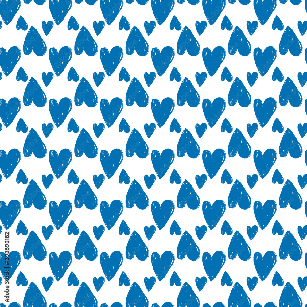 Modern Hearts Seamless Vector Pattern Design