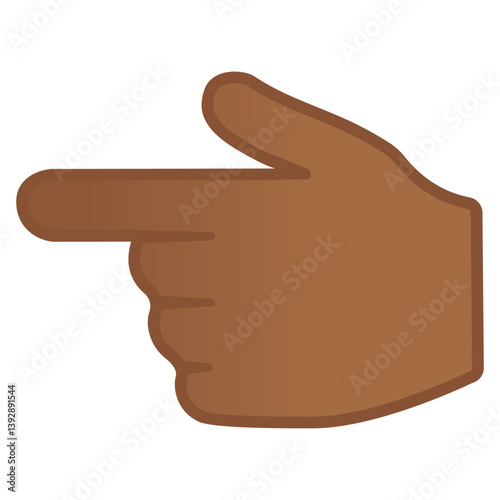 Backhand Pointing Left (Medium-Dark Skin Tone)
