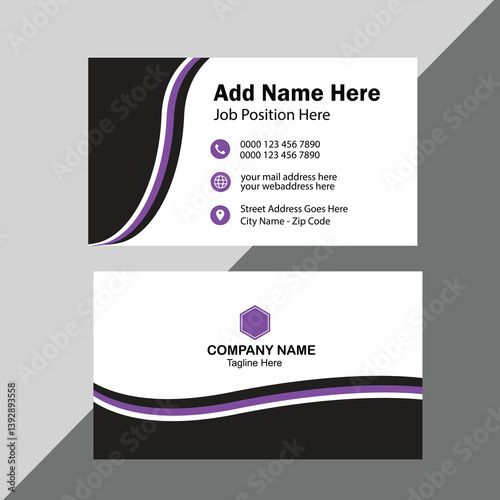 Modern business card design, Creative modern clean corporate double-side business card template