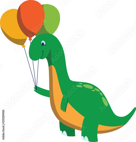 Birthday Dino Illustration