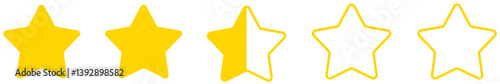 2,5 yellow star rating icon