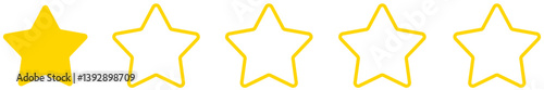 1 yellow star rating icon