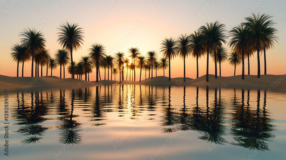 Obraz premium sunset, palm, beach, tree, tropical, sunrise, sky, sea, ocean, sun, travel, summer, silhouette, island, nature, water, evening, landscape, hawaii, palms, paradise, pool, palm trees, orange, holiday