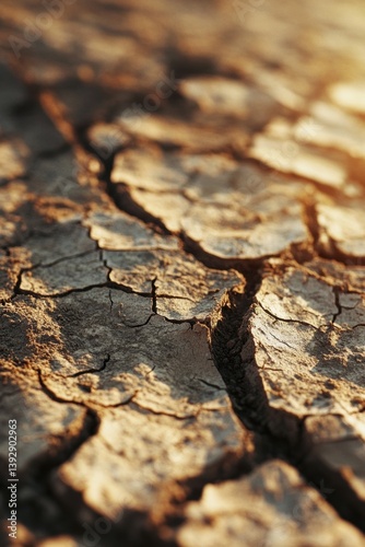 Obraz na płótnie Cracks on dry land. Abstract pattern. Drought. Desperate, sad. Concept. w salonie