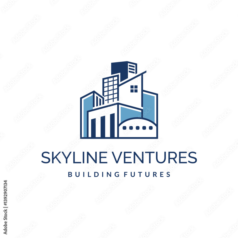 Fototapeta premium Skyline Ventures Architecture and Building Logo