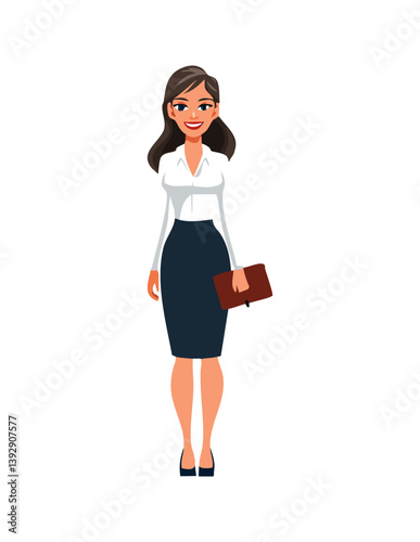 business woman with folder