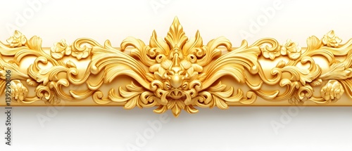 Wallpaper Mural A gold and silver design with a flower and a snake Torontodigital.ca