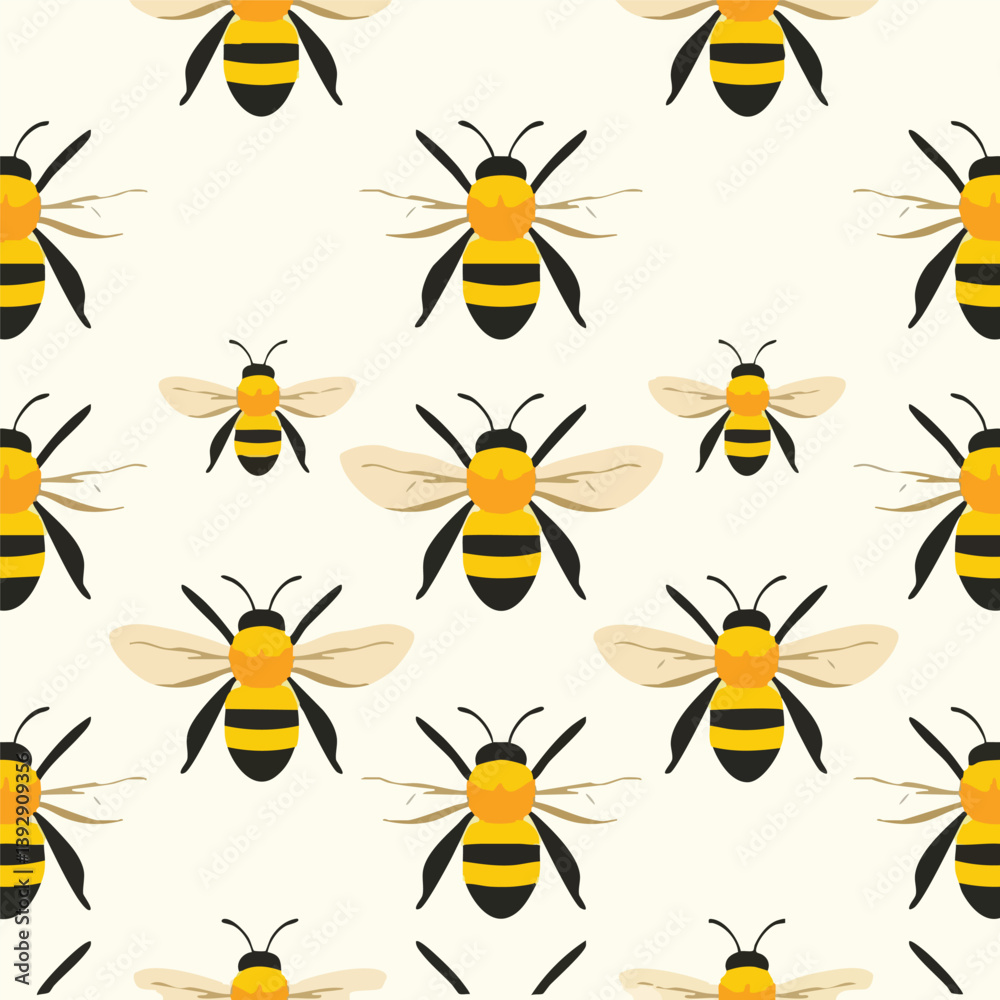 Cute Bees in Flight on a Soft Background Cute Bees in Flight on a Soft Background