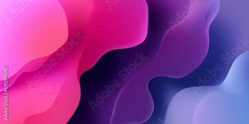 Background with layered pink, purple, and deep blue waves